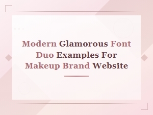Modern Glamorous Font Duo Examples for Makeup Brand Website